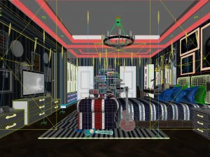 deluxe master bedroom design 150 3D Model