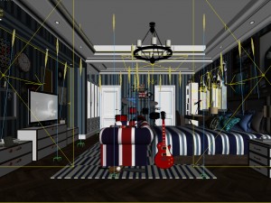 deluxe master bedroom design 150 3D मॉडल