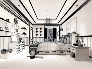 deluxe master bedroom design 151 3D Model