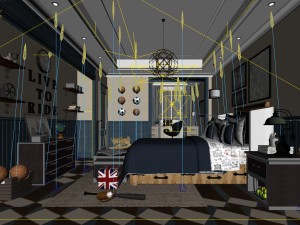 deluxe master bedroom design 151 3D Model