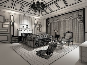 deluxe master bedroom design 152 3D 모델