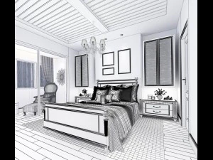 deluxe master bedroom design 153 3D Model