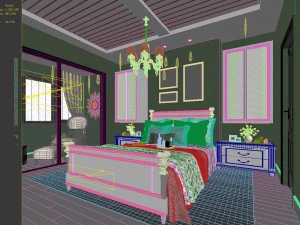 deluxe master bedroom design 153 3D Model