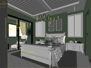 deluxe master bedroom design 153 3D Model