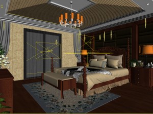 deluxe master bedroom design 154 3D Model