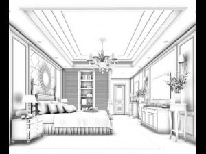 deluxe master bedroom design 155 3D Модель