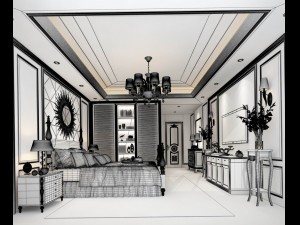 deluxe master bedroom design 155 3D Модель