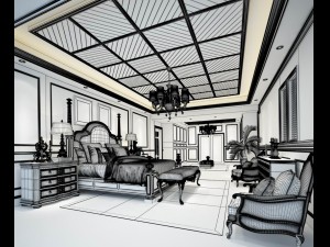 deluxe master bedroom design 156 3D Model