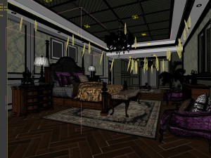 deluxe master bedroom design 156 3D Model