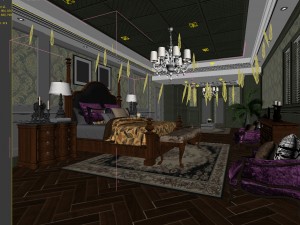 deluxe master bedroom design 156 3D Model