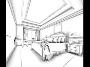 deluxe master bedroom design 157 3D Model
