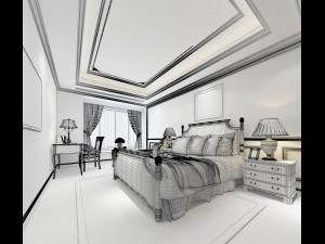 deluxe master bedroom design 157 Model 3D