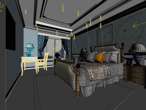 deluxe master bedroom design 157 Model 3D