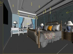 deluxe master bedroom design 157 3D Model