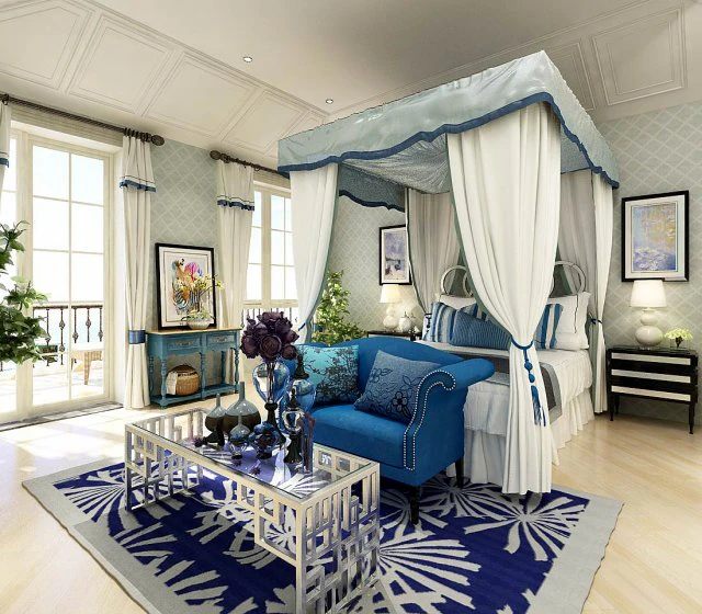 deluxe master bedroom design 158 3D Model .c4d .max .obj .3ds .fbx .stl .blend 