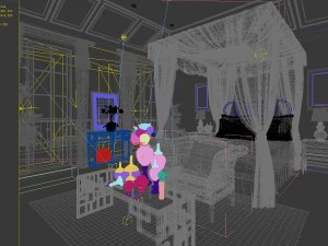 deluxe master bedroom design 158 3D Model