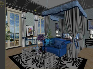 deluxe master bedroom design 158 3D Model