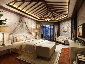deluxe master bedroom design 159 3D Model