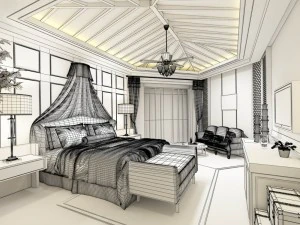 deluxe master bedroom design 159 3D Model