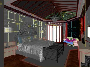 deluxe master bedroom design 159 3D Model