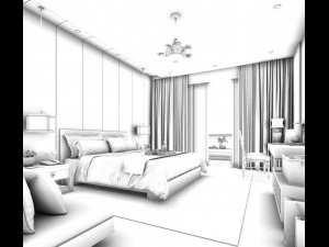 deluxe master bedroom design 160 3D Model