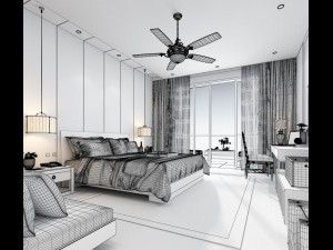deluxe master bedroom design 160 Modelo 3D