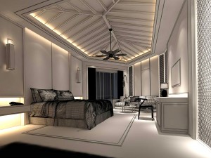 deluxe master bedroom design 161 3D Model