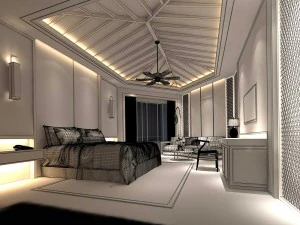 deluxe master bedroom design 161 3D Model