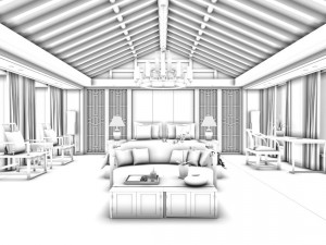 deluxe master bedroom design 162 Modelo 3D