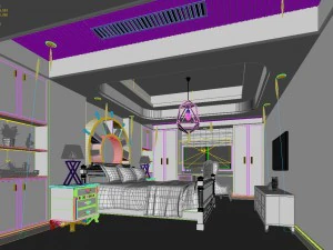 deluxe master bedroom design 164 3D Model