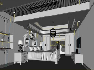 deluxe master bedroom design 164 Modelo 3D