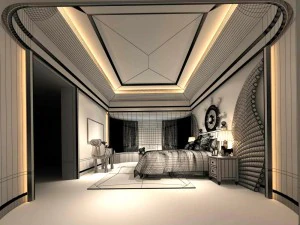 deluxe master bedroom design 165 3D Model
