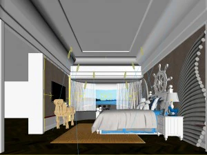 deluxe master bedroom design 165 3D Model