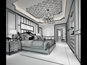 deluxe master bedroom design 166 3D Model