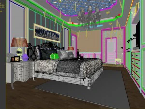 deluxe master bedroom design 166 3D Model