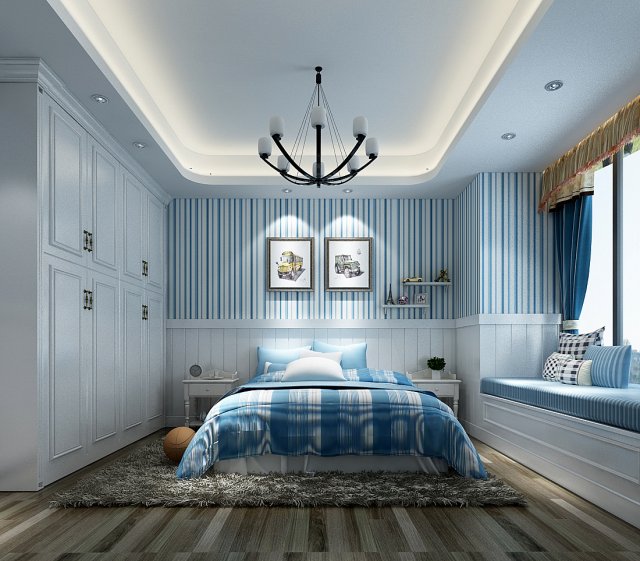 deluxe master bedroom design 167 3D मॉडल .c4d .max .obj .3ds .fbx .stl .blend 