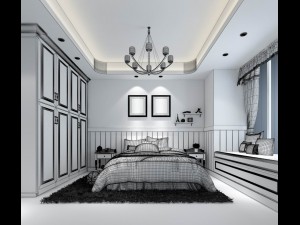 deluxe master bedroom design 167 3D मॉडल