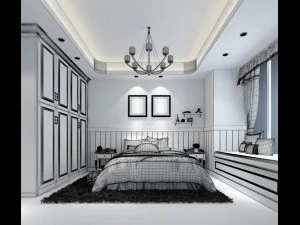 deluxe master bedroom design 167 3D Model