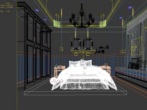 deluxe master bedroom design 167 3D मॉडल