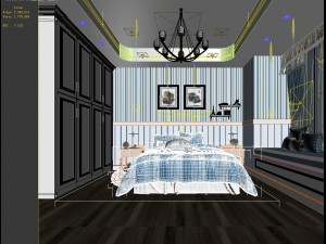 deluxe master bedroom design 167 3D मॉडल