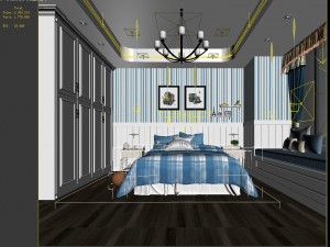 deluxe master bedroom design 167 3D मॉडल