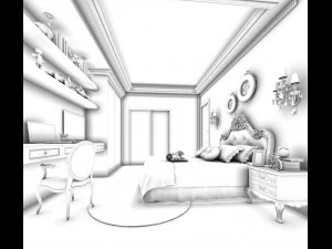 deluxe master bedroom design 168 3D Model