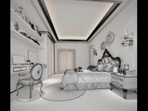 deluxe master bedroom design 168 Modello 3D