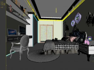 deluxe master bedroom design 168 3D Model