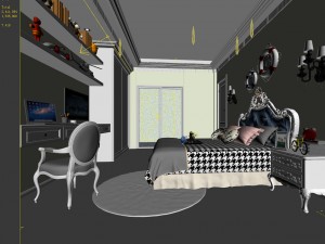 deluxe master bedroom design 168 Modello 3D