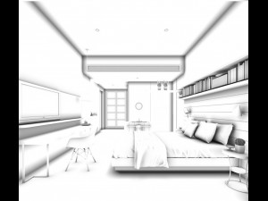 deluxe master bedroom design 170 3D-Modell