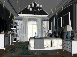 deluxe master bedroom design 171 3D Model
