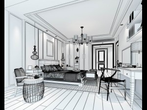 deluxe master bedroom design 173 3D Model