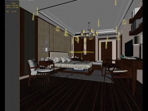 deluxe master bedroom design 173 3D Model