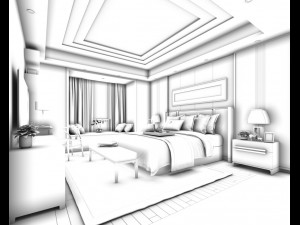 deluxe master bedroom design 174 Model 3D